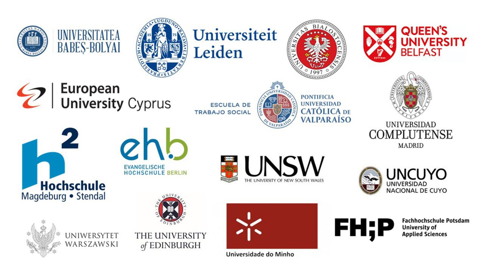 Logos der beteiligten Organisationen des Projekts Childrens Rights Studies Online