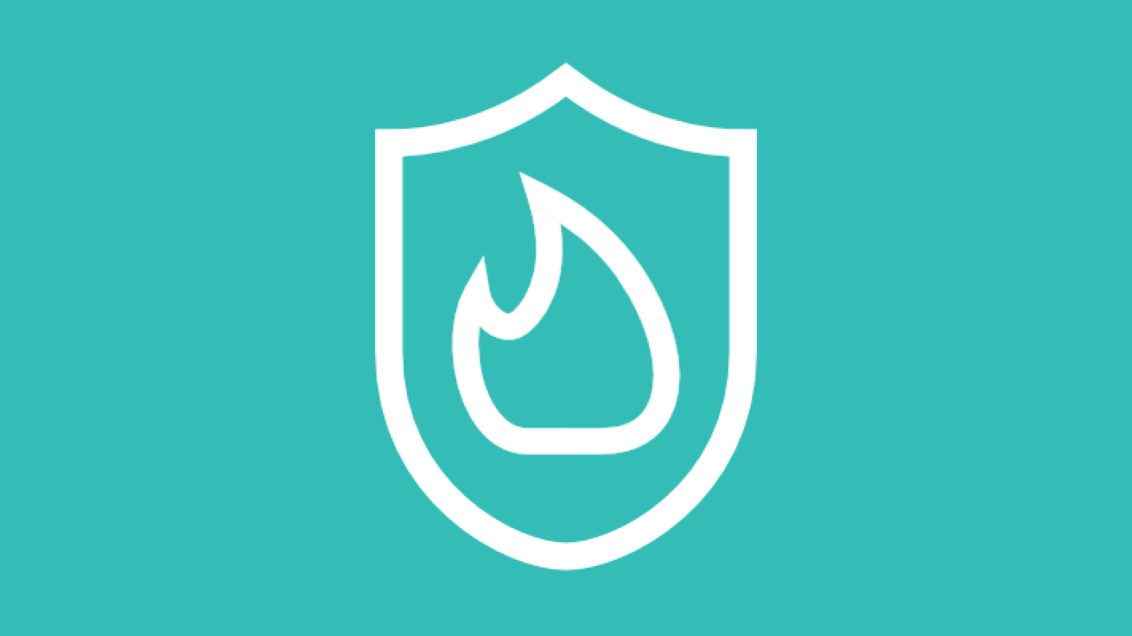 Logo Arbeitsschutz Digital - Wei?e Flamme und Wappen auf trkisem Hintergrund