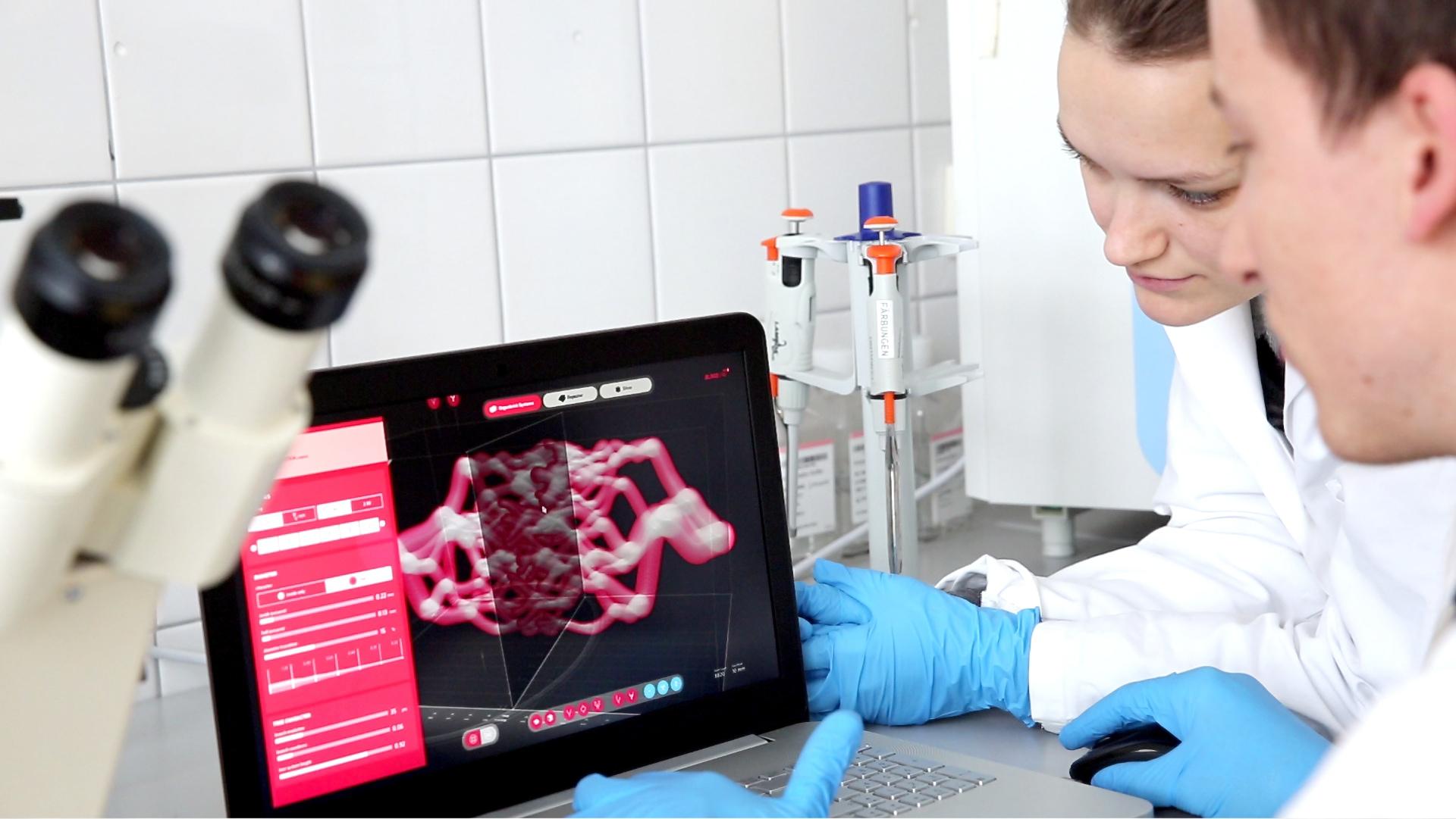 Software fr einen 3D-Bioprinter der Firma Cellbricks