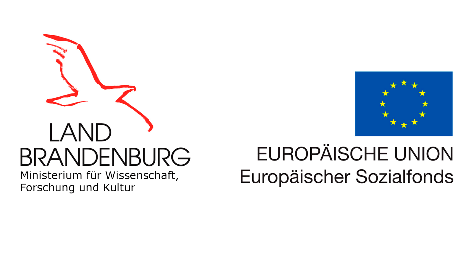 Logo Land Brandenburg MWFK und Europ?ischer Sozialfond