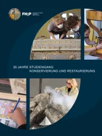 Cover der Jubil?umsbroschre des Studiengangs Konservierung und Restaurierung