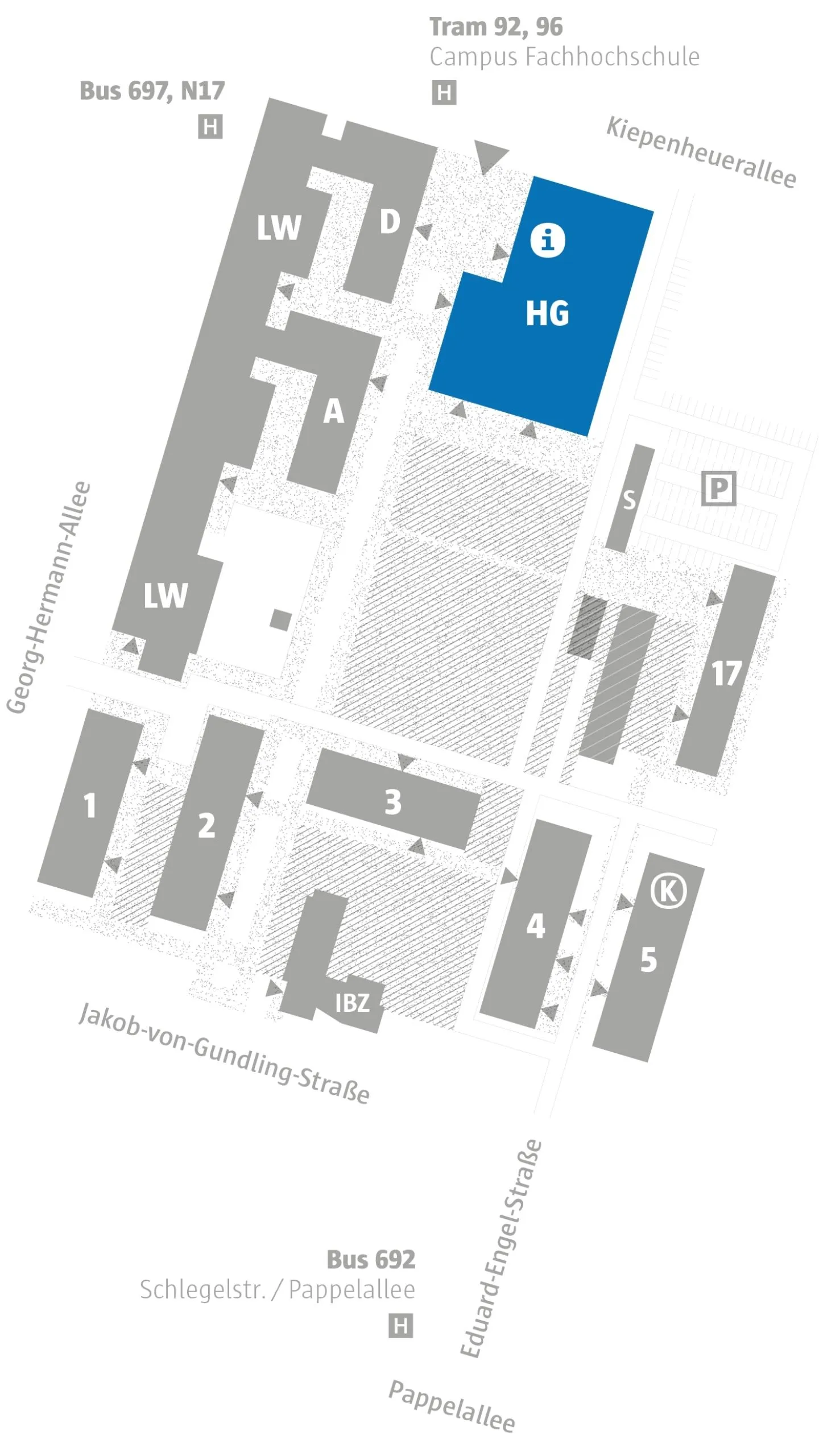 Hauptgeb?ude Campusplan