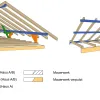 Dachstuhl Haus A, Haus B (Tragwerksdarstellung) der ehemaligen Poststelle im Park Sanssouci in 3D